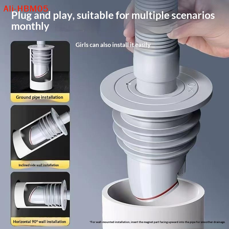 (HB05)Bathroom Sewer Seal Ring - Drain Pipe Clip บทวิจารณ์และราคา