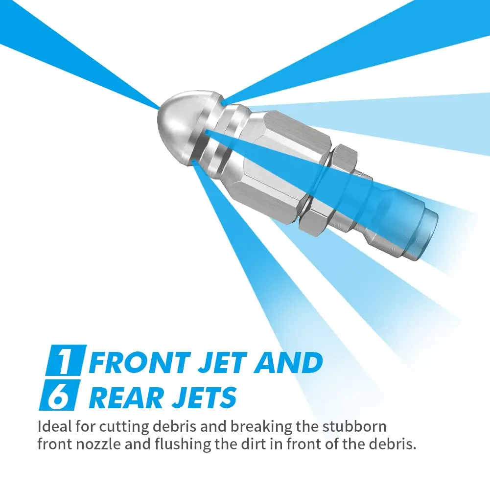 Water Jet High Pressure Spraye - Drain Pipe Clip บทวิจารณ์และราคา