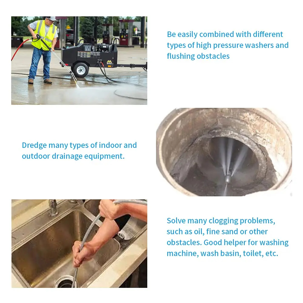 Water Jet High Pressure Spraye - Drain Pipe Clip บทวิจารณ์และราคา
