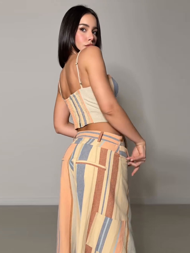Chic Lady Printed Pant Set Lac - Pipe Bending Spring บทวิจารณ์และราคา
