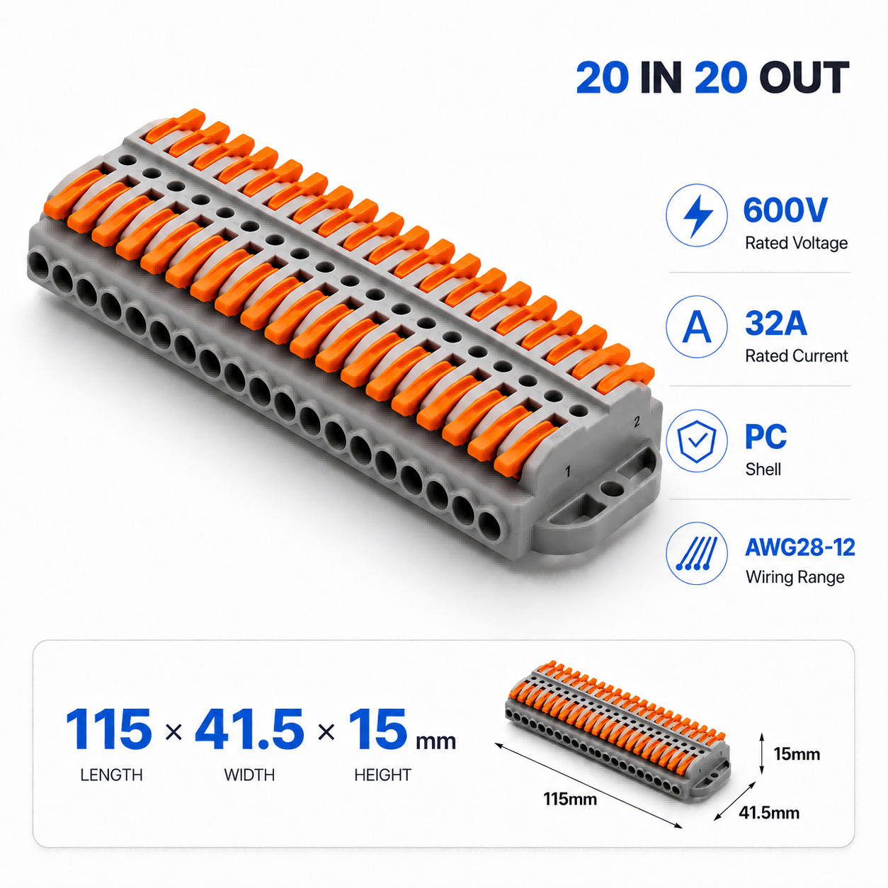 Wire Connectors 2-30 Pins Fast - Push Fit Connector บทวิจารณ์และราคา