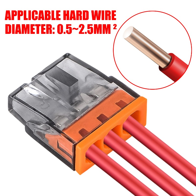 3 Holes Electrical Wire Quick  - Push Fit Connector บทวิจารณ์และราคา