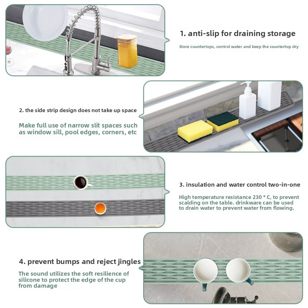 Non-slip Silicone Drainage Mat - Silicone Tap Washer บทวิจารณ์และราคา